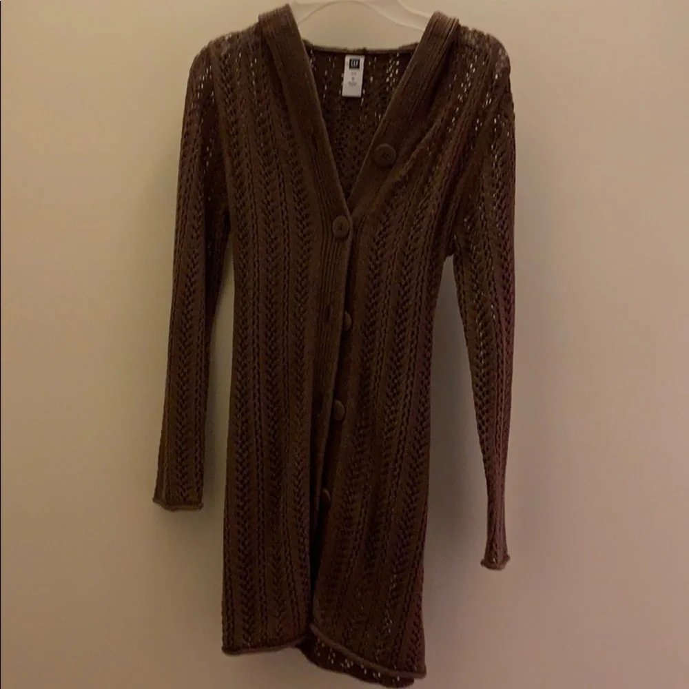 Gap Kids Girls Knit Cardigan‎ Sweater Size M 2 for 1 (Brown and White)